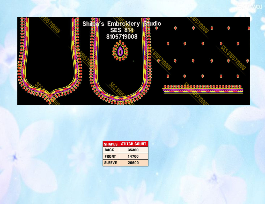 Embroidery Designs 801-900 Series