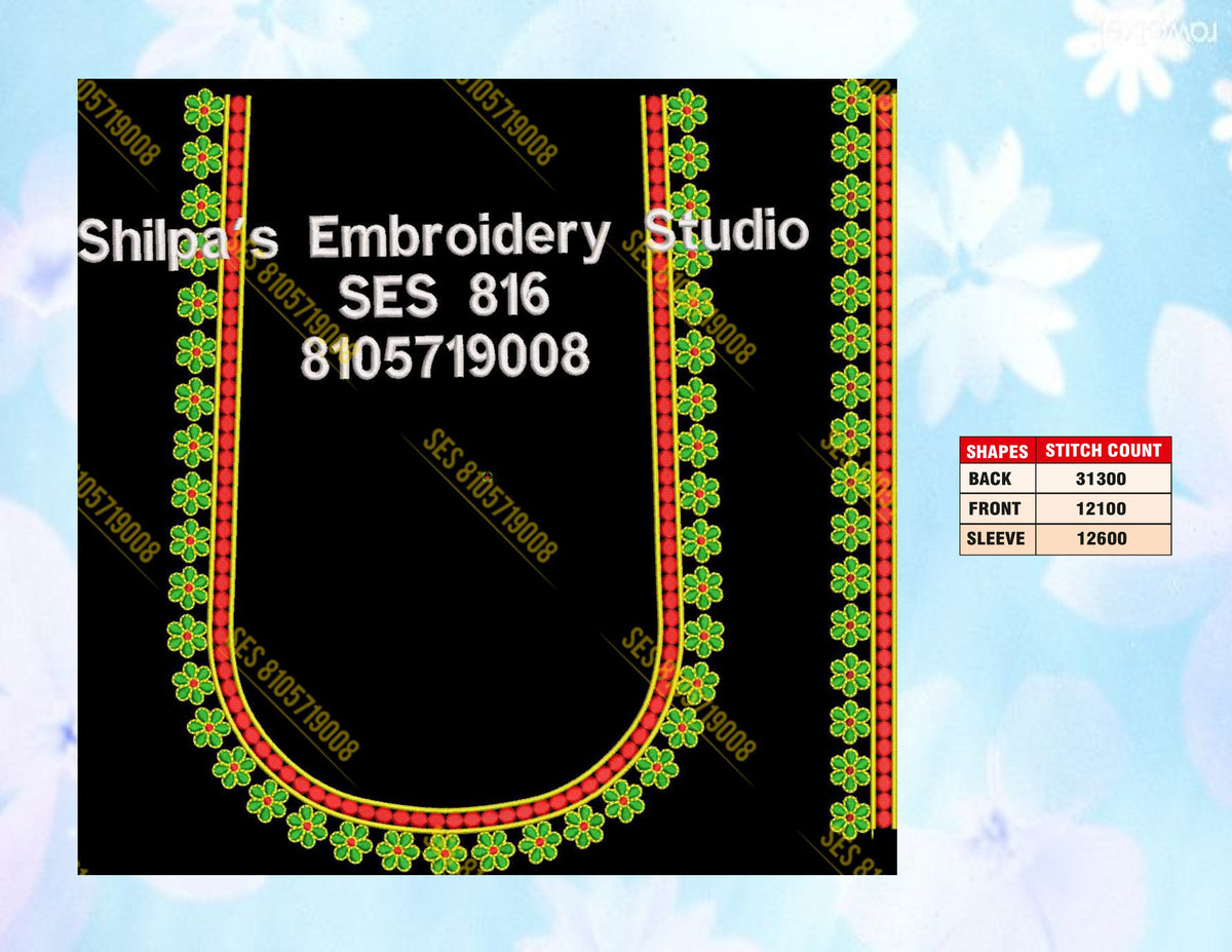 Embroidery Designs 801-900 Series
