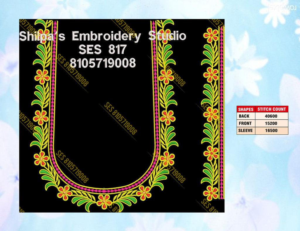 Embroidery Designs 801-900 Series