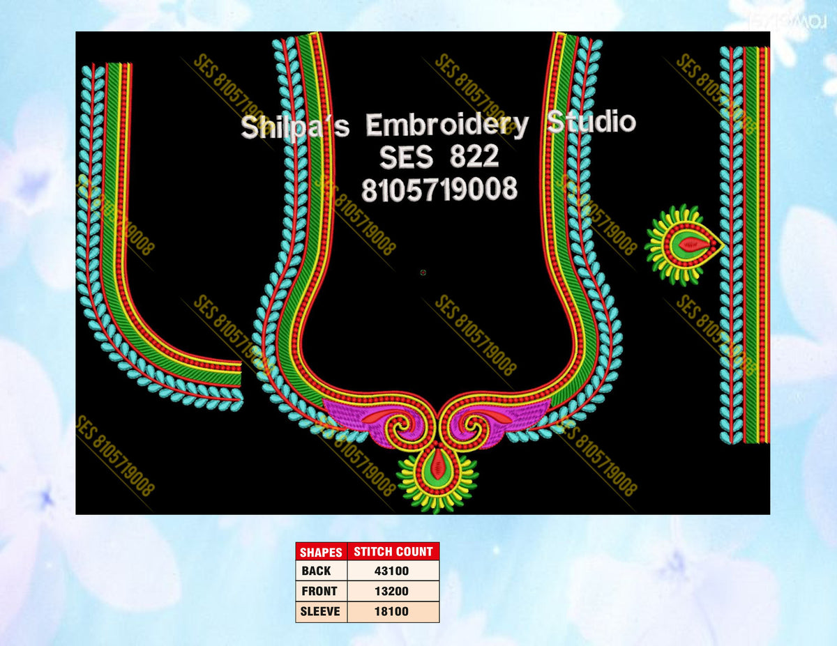 Embroidery Designs 801-900 Series