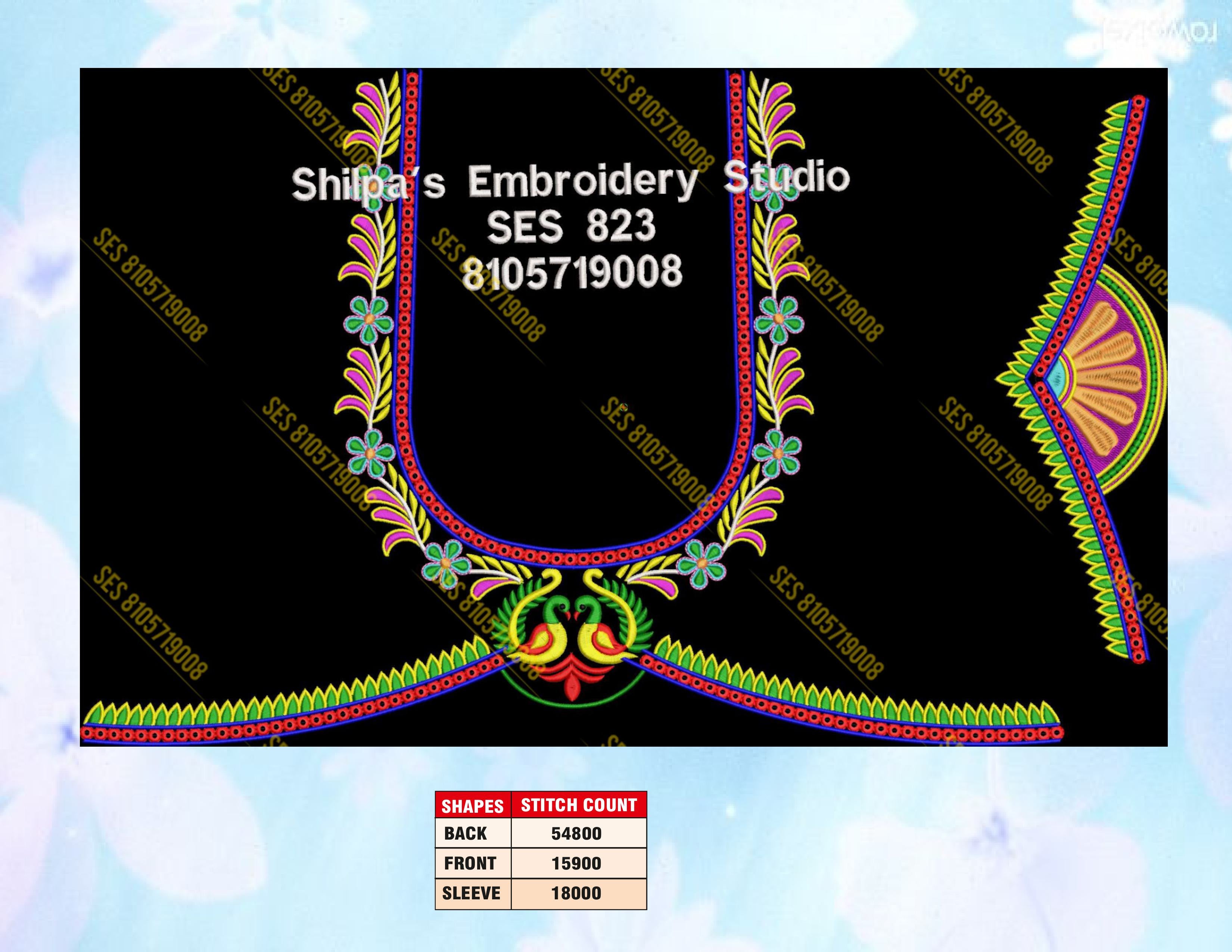 Embroidery Designs 801-900 Series