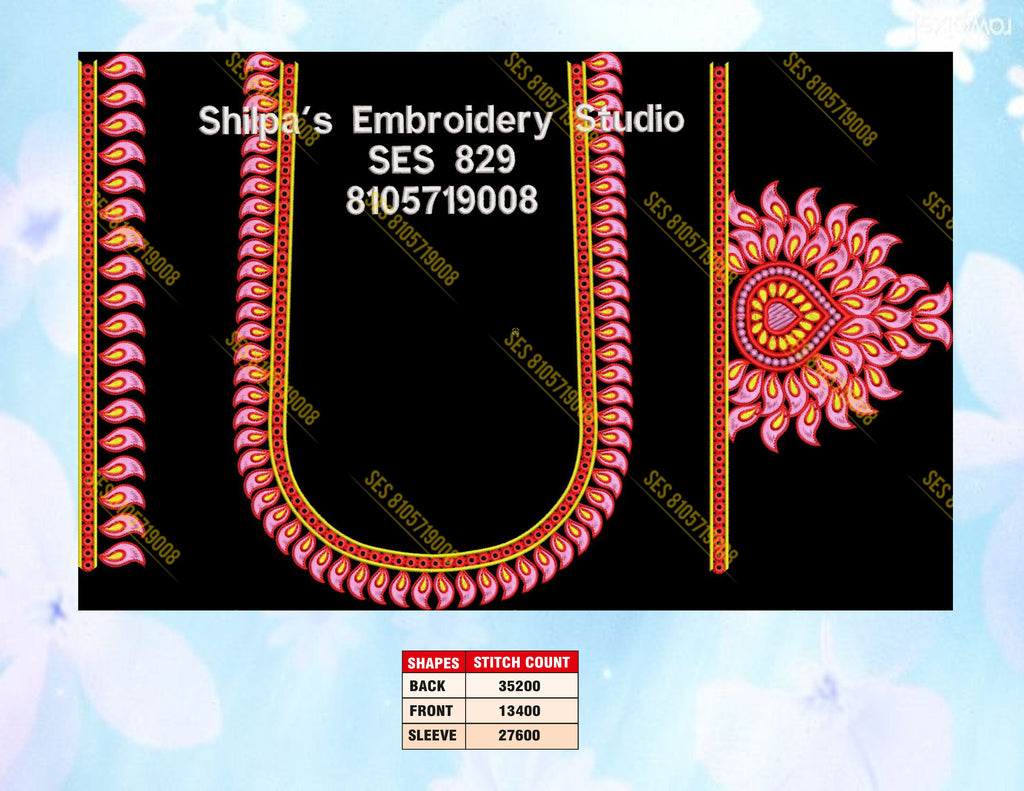 Embroidery Designs 801-900 Series