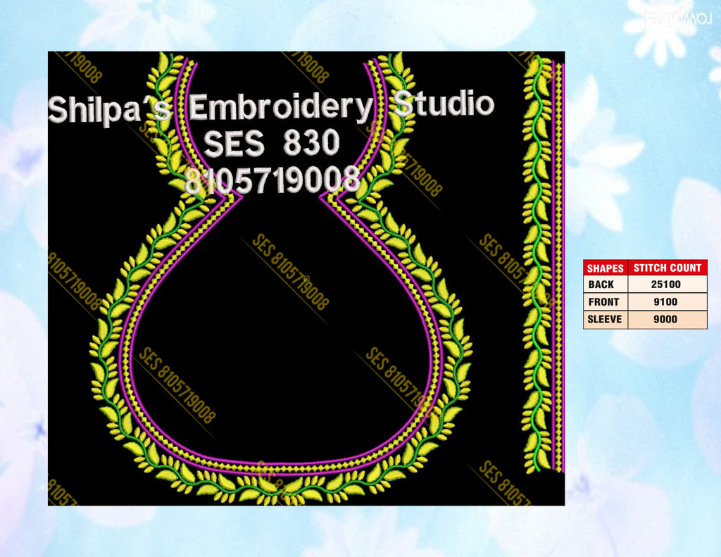 Embroidery Designs 801-900 Series