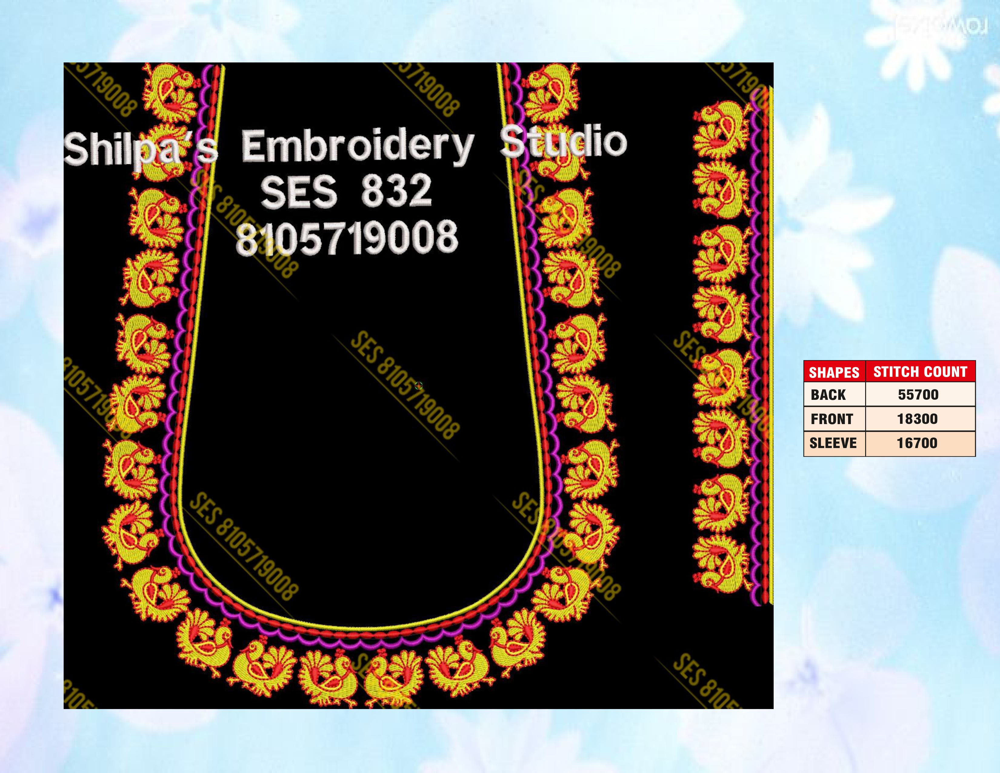 Embroidery Designs 801-900 Series