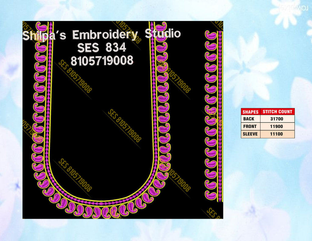 Embroidery Designs 801-900 Series