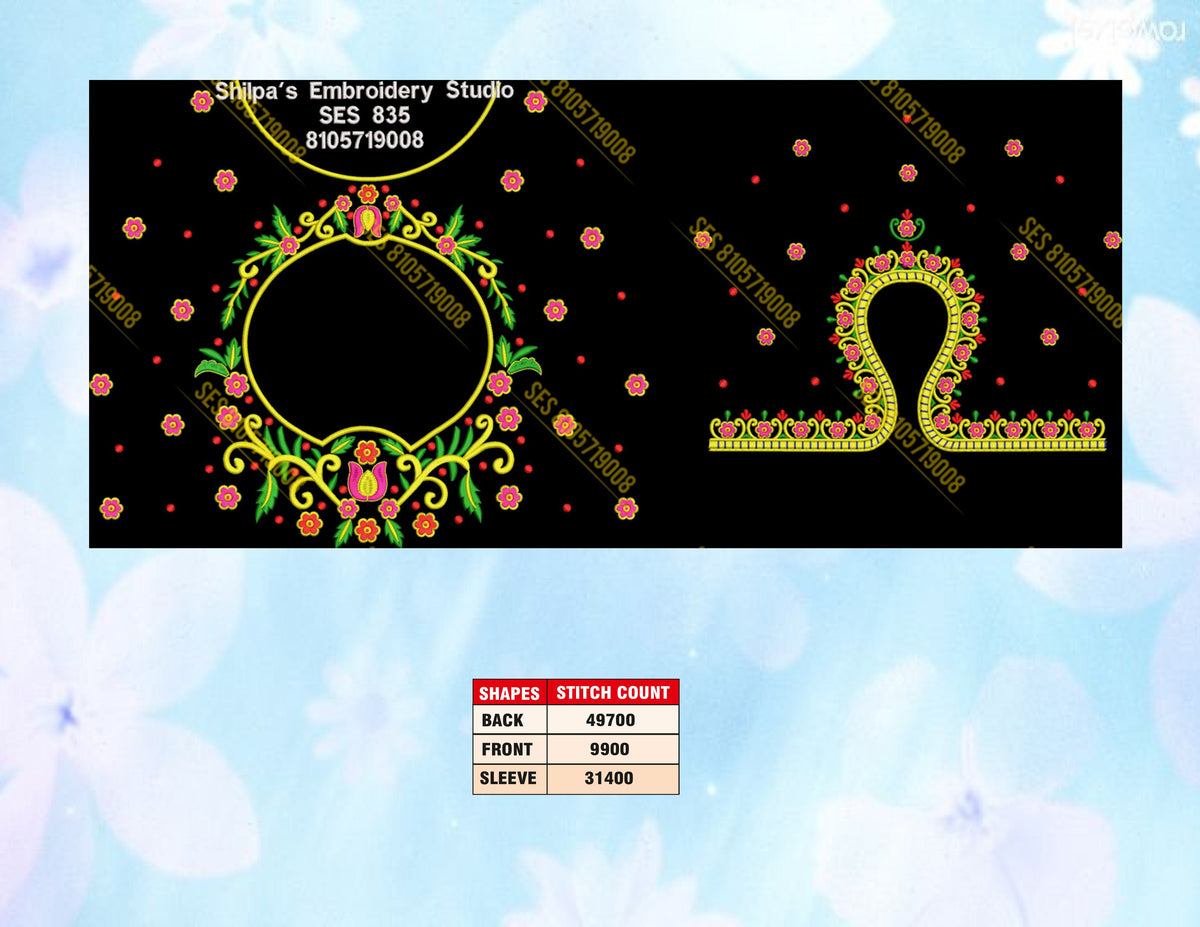 Embroidery Designs 801-900 Series
