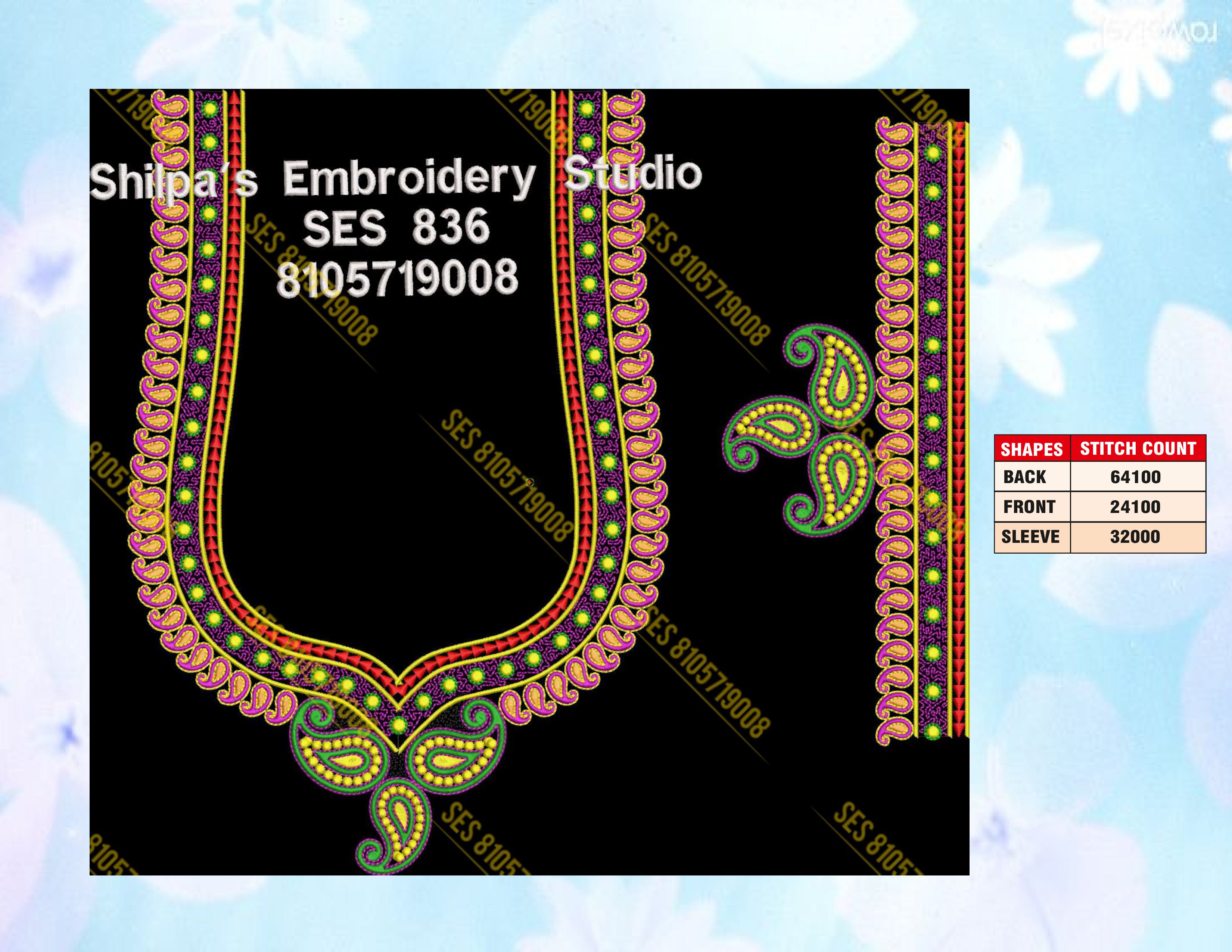 Embroidery Designs 801-900 Series