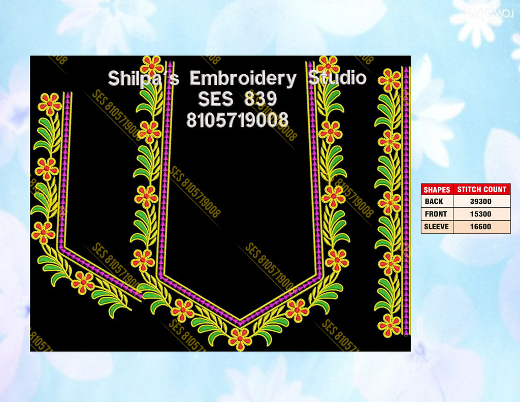 Embroidery Designs 801-900 Series