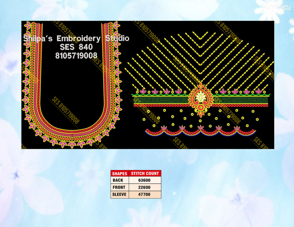 Embroidery Designs 801-900 Series