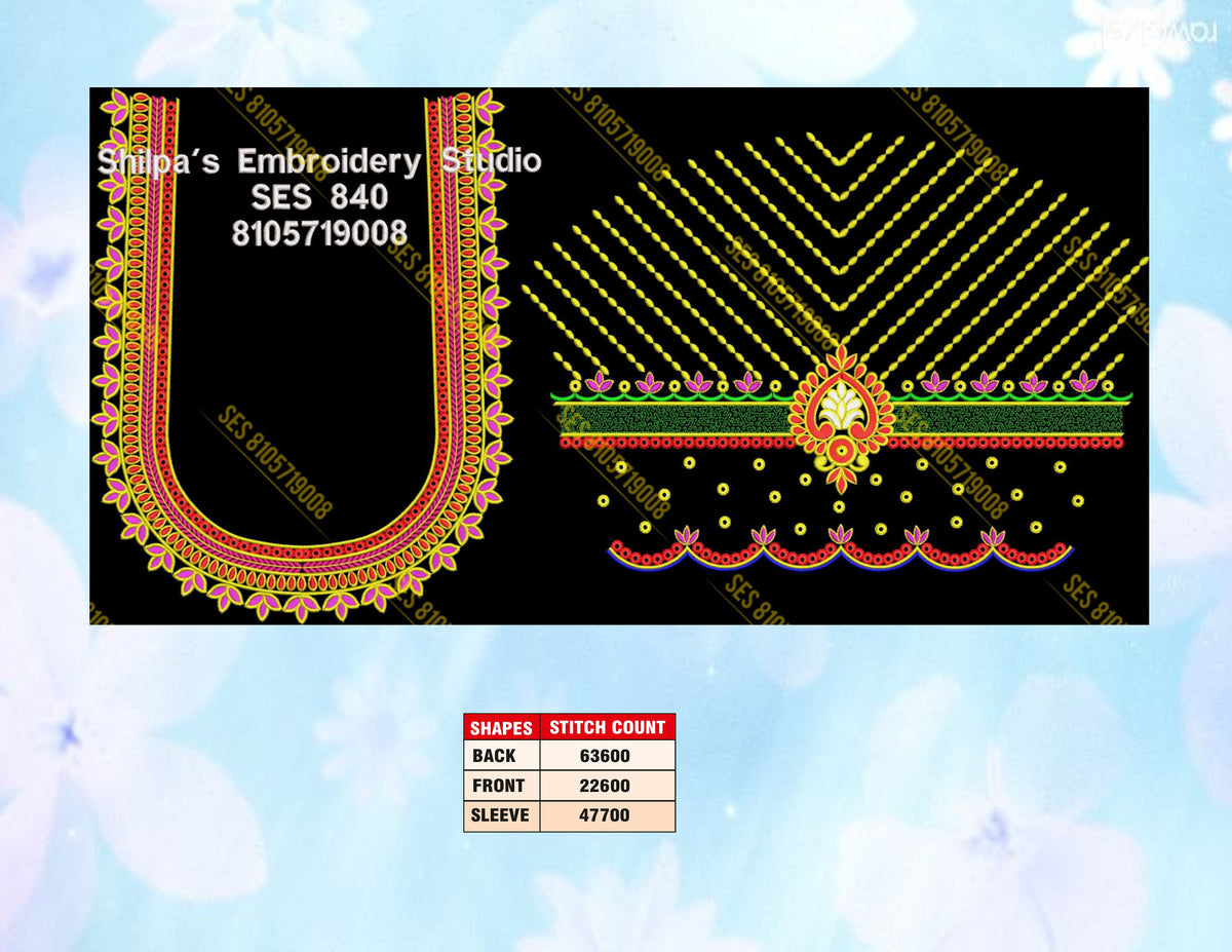 Embroidery Designs 801-900 Series