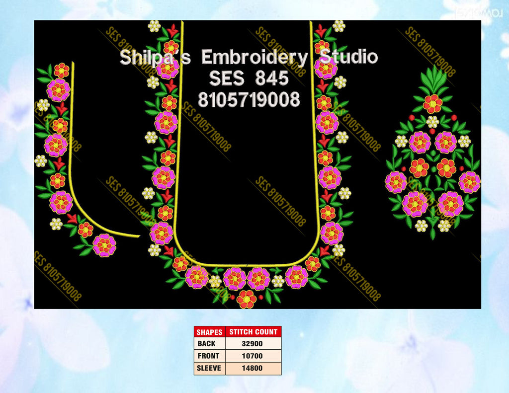 Embroidery Designs 801-900 Series