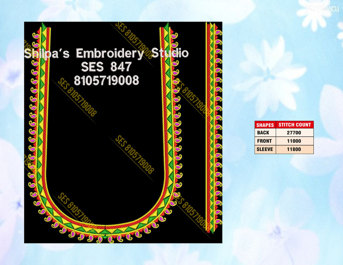 Embroidery Designs 801-900 Series