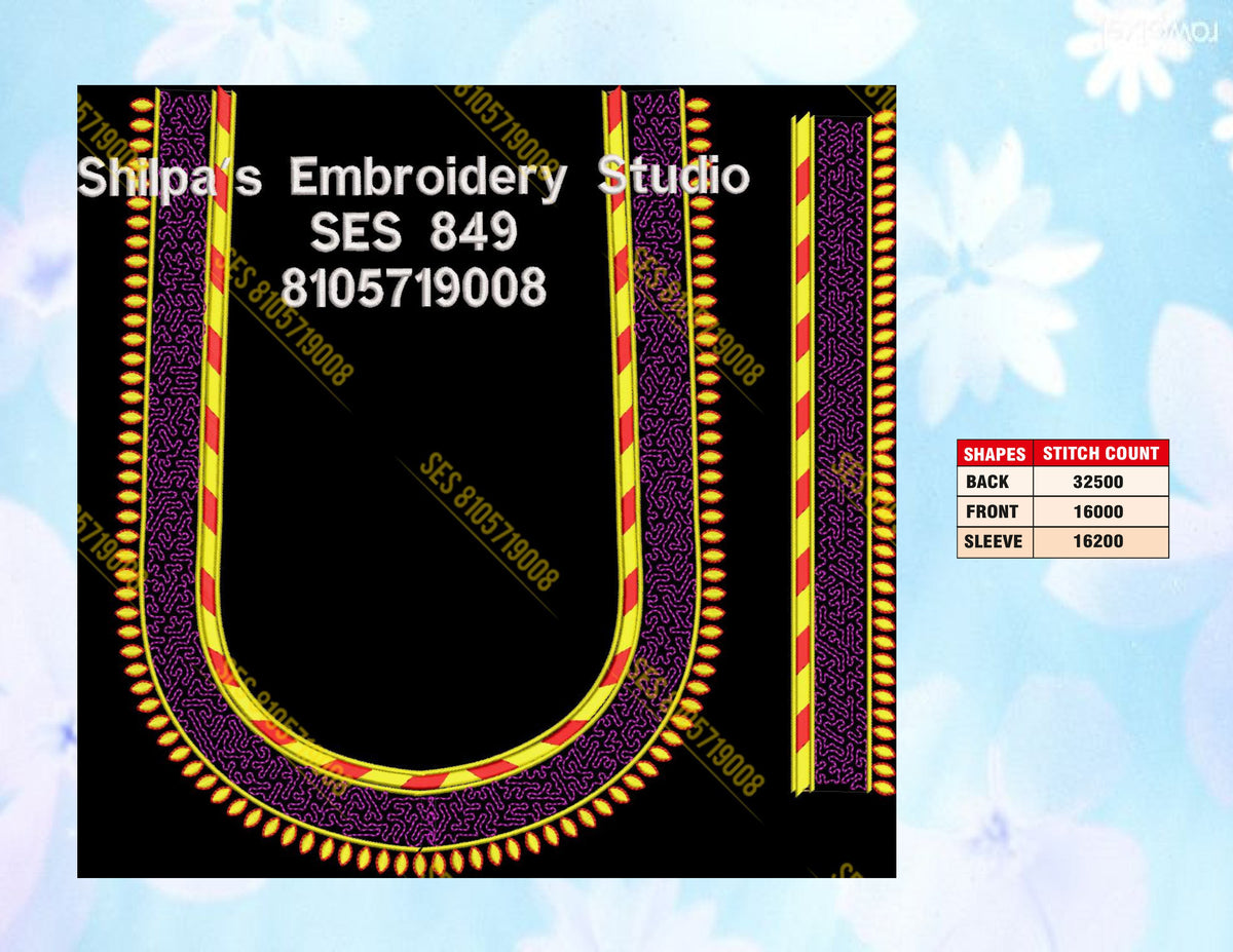 Embroidery Designs 801-900 Series