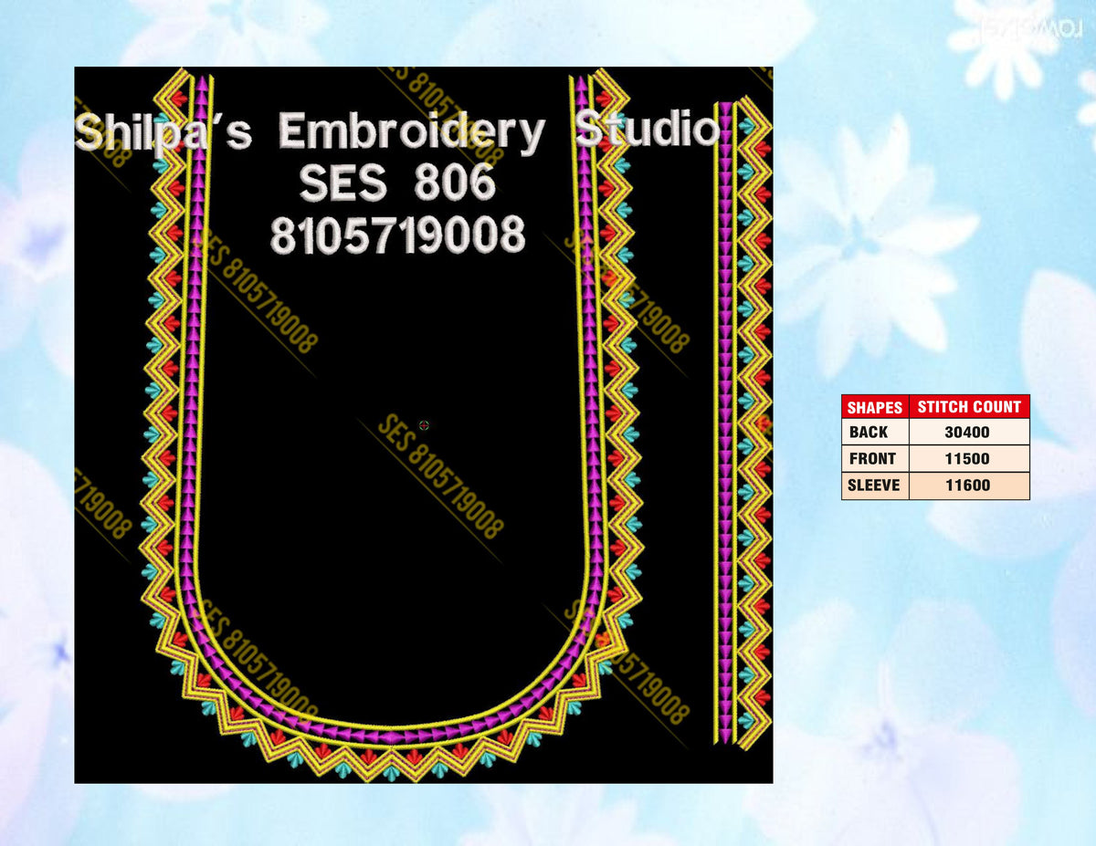 Embroidery Designs 801-900 Series