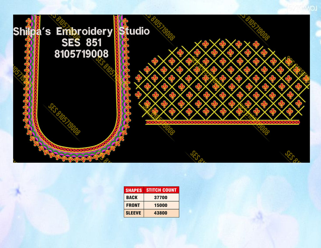 Embroidery Designs 801-900 Series