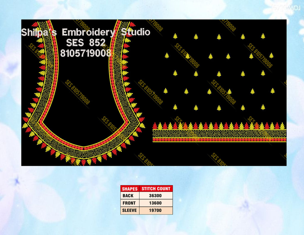 Embroidery Designs 801-900 Series