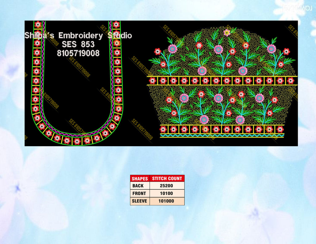 Embroidery Designs 801-900 Series