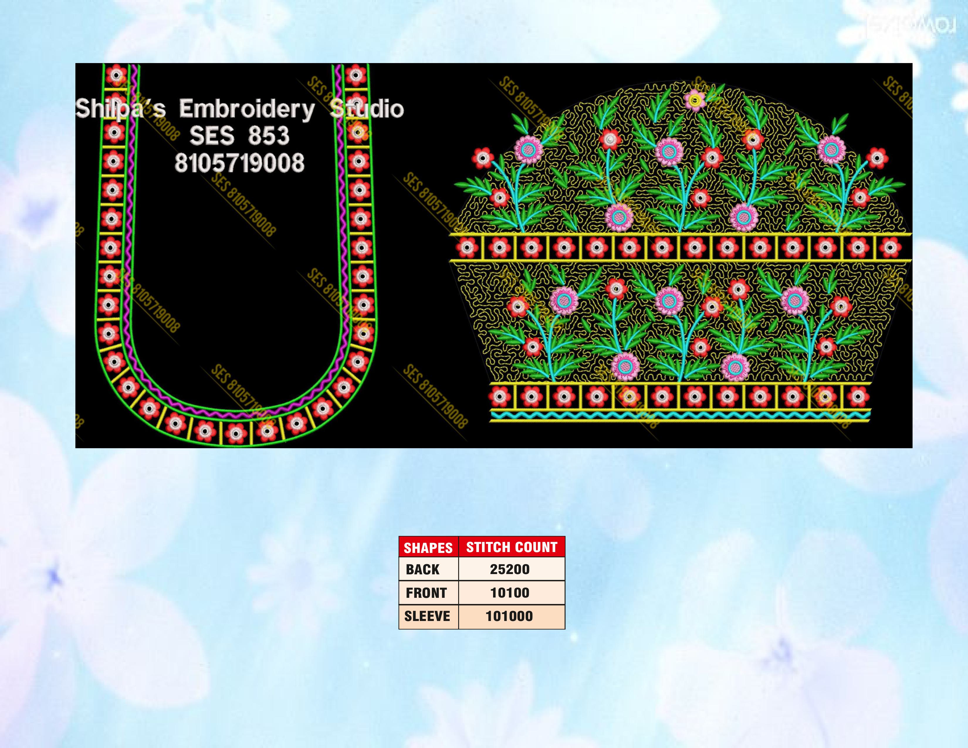 Embroidery Designs 801-900 Series