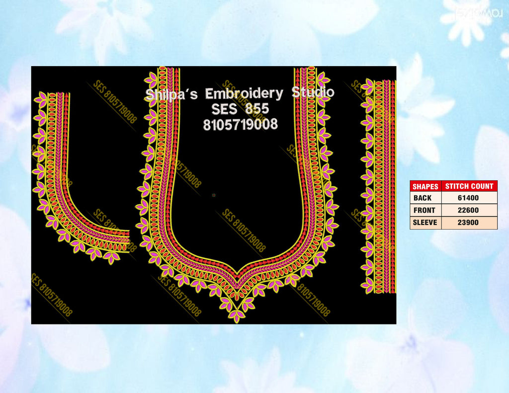 Embroidery Designs 801-900 Series