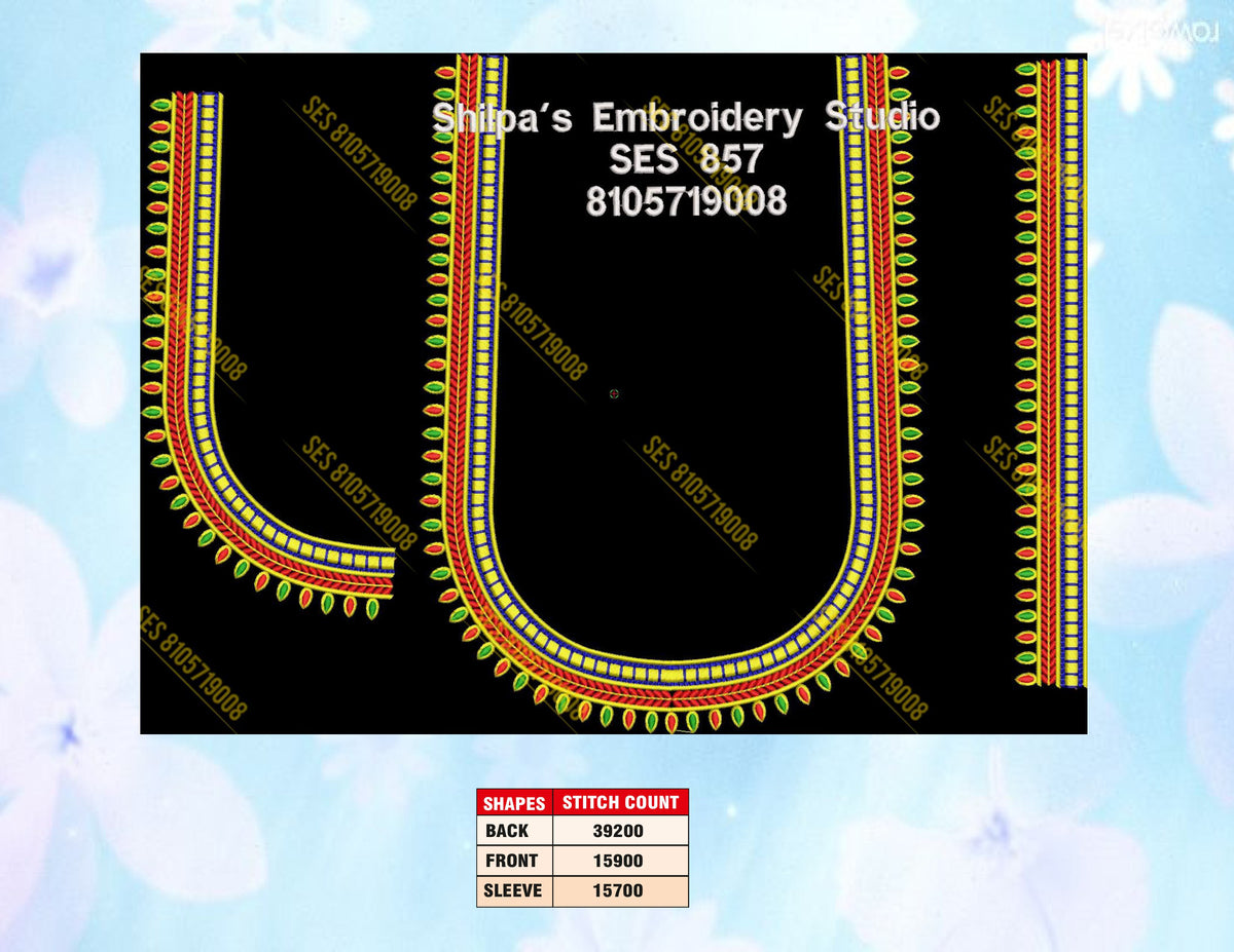 Embroidery Designs 801-900 Series