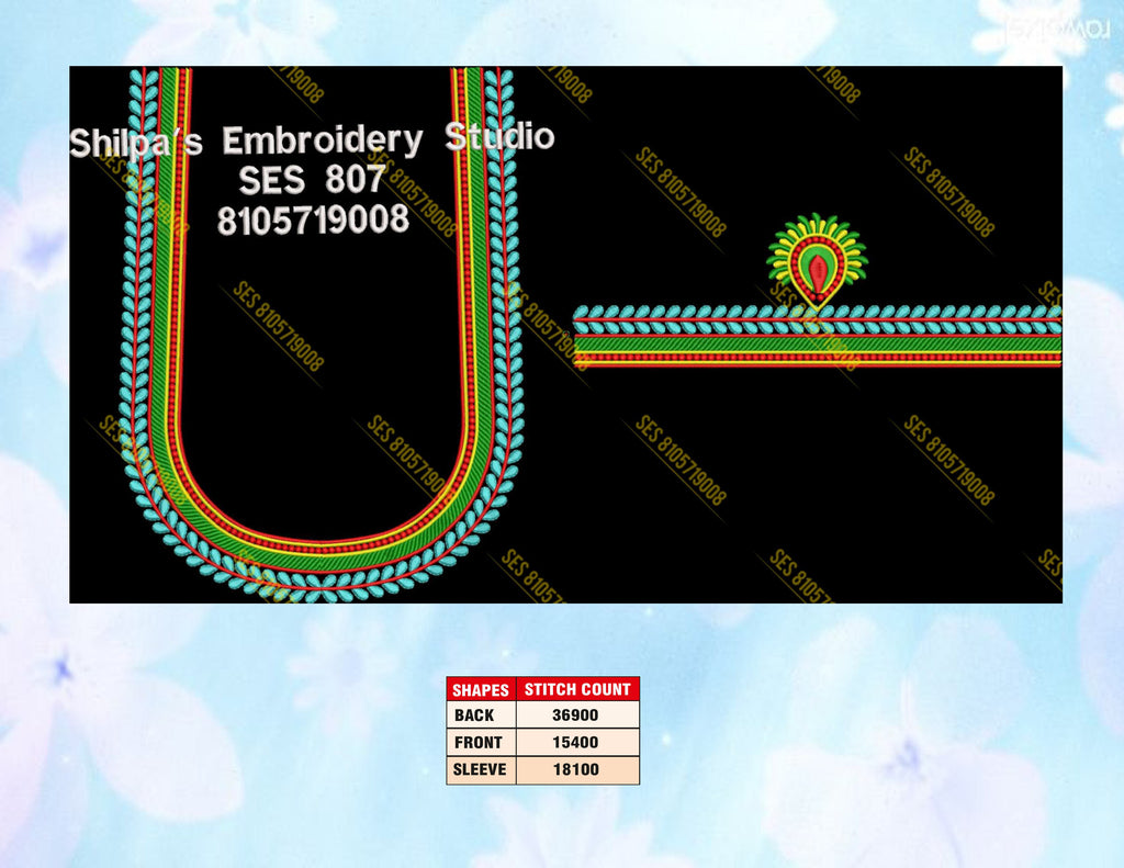 Embroidery Designs 801-900 Series