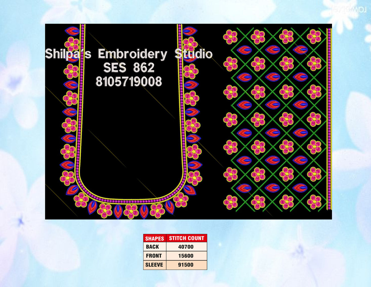 Embroidery Designs 801-900 Series