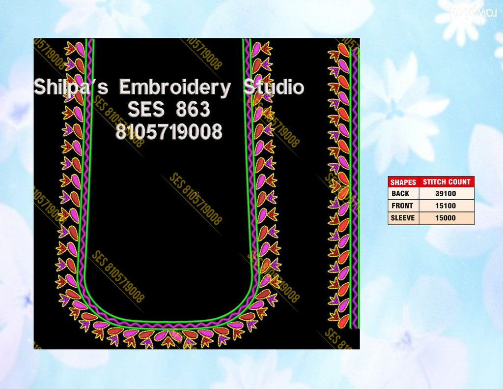 Embroidery Designs 801-900 Series