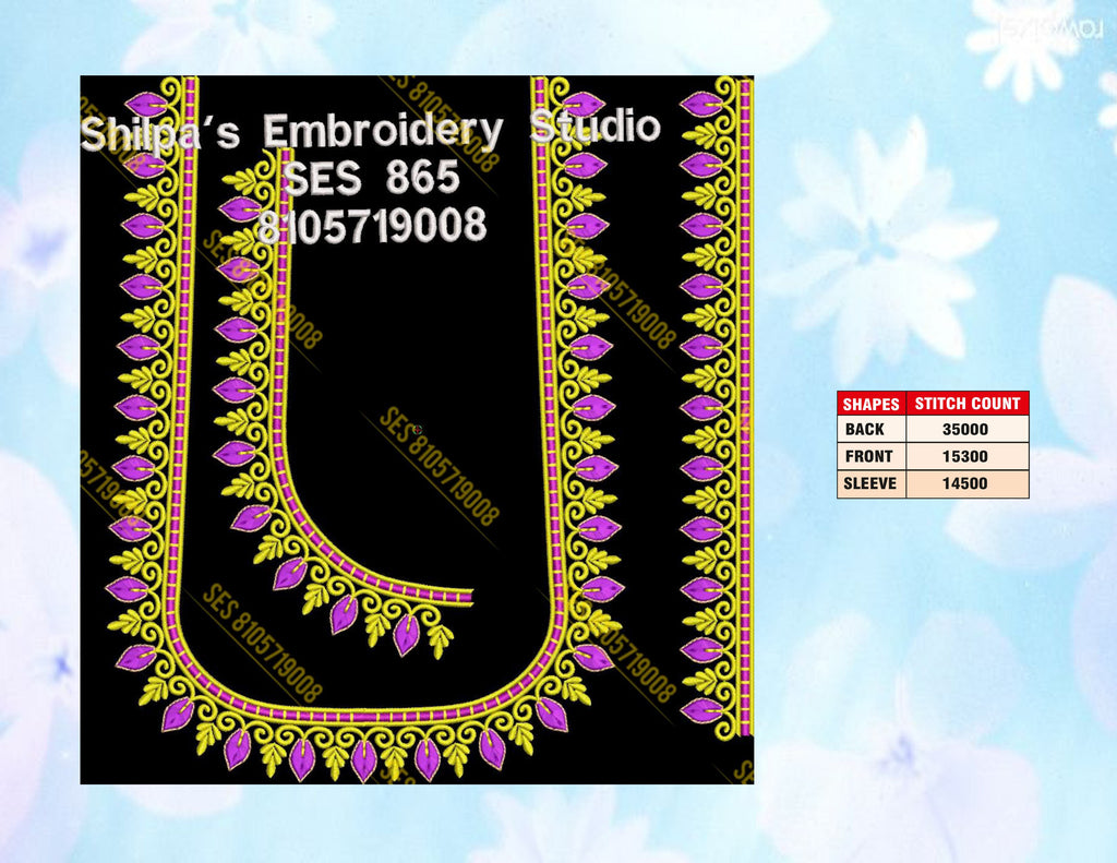 Embroidery Designs 801-900 Series