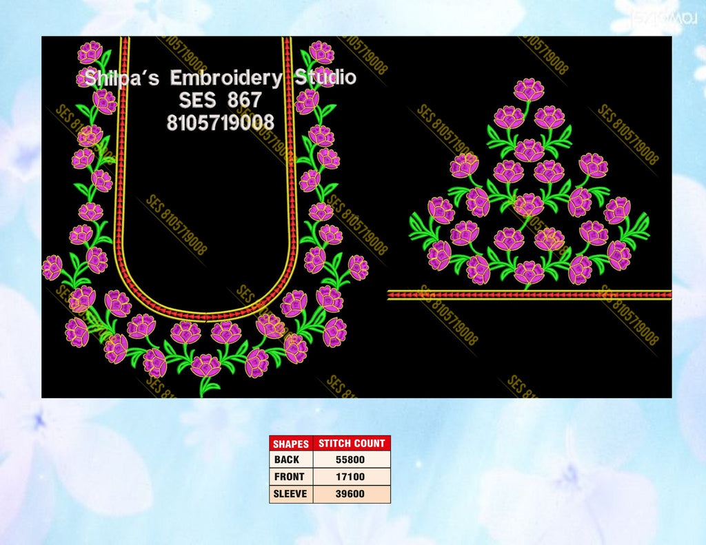 Embroidery Designs 801-900 Series
