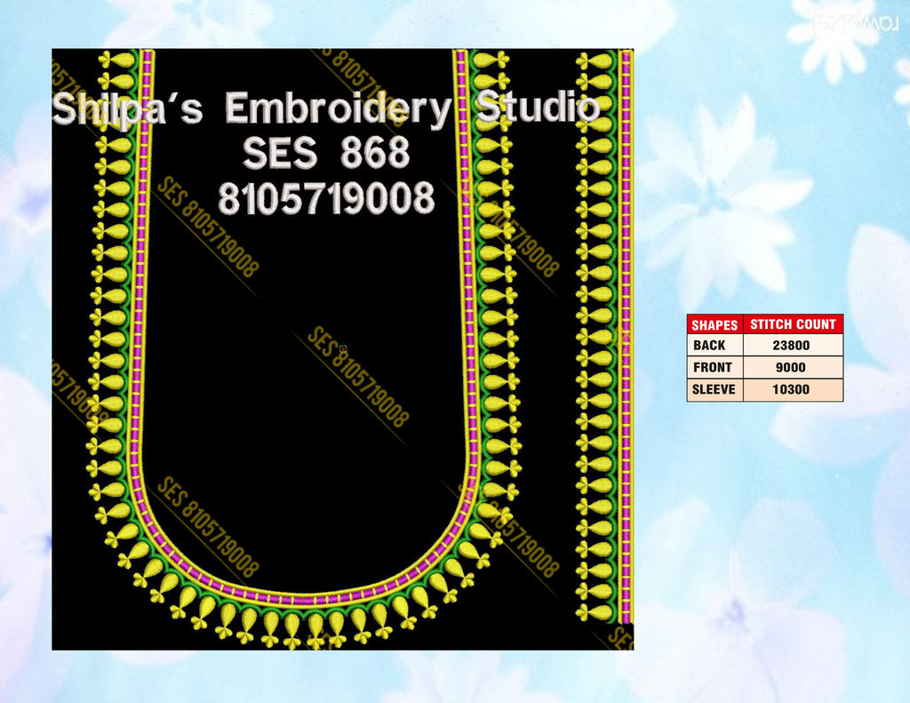 Embroidery Designs 801-900 Series