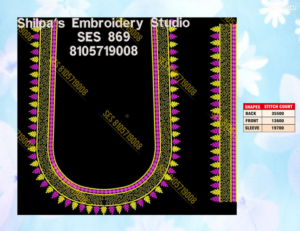 Embroidery Designs 801-900 Series