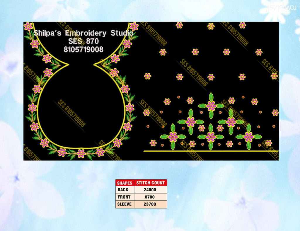 Embroidery Designs 801-900 Series