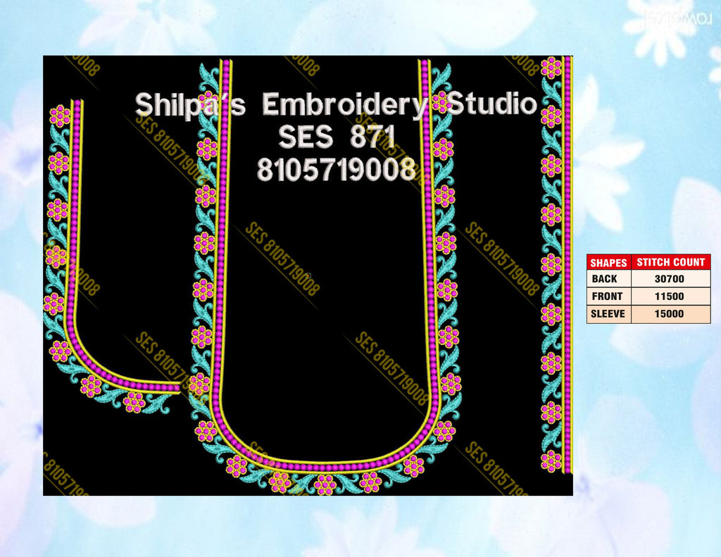 Embroidery Designs 801-900 Series