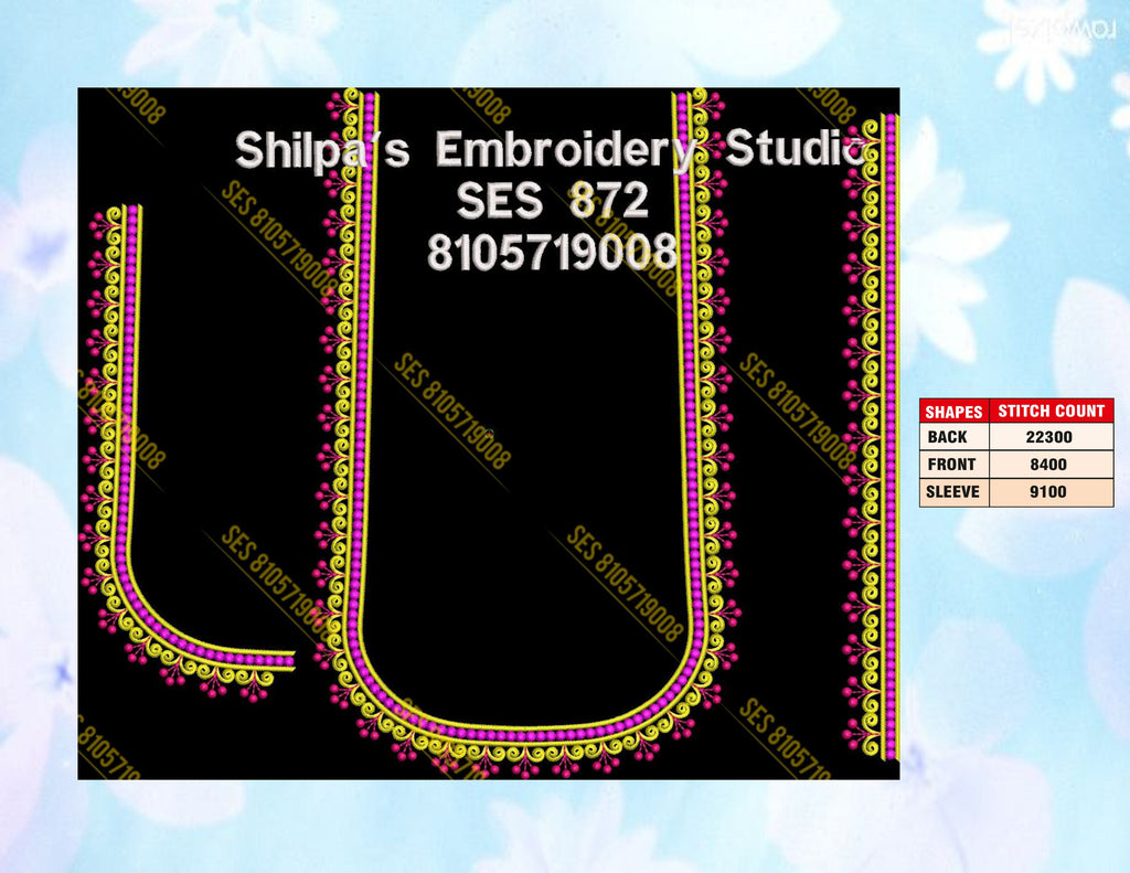 Embroidery Designs 801-900 Series