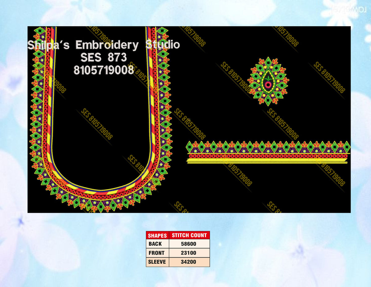 Embroidery Designs 801-900 Series