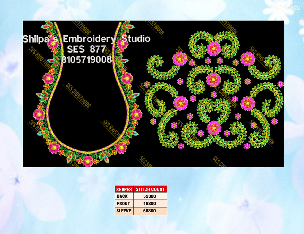Embroidery Designs 801-900 Series