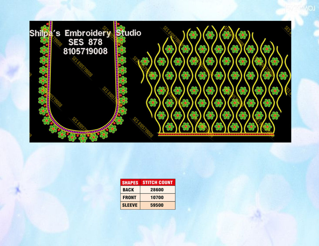 Embroidery Designs 801-900 Series