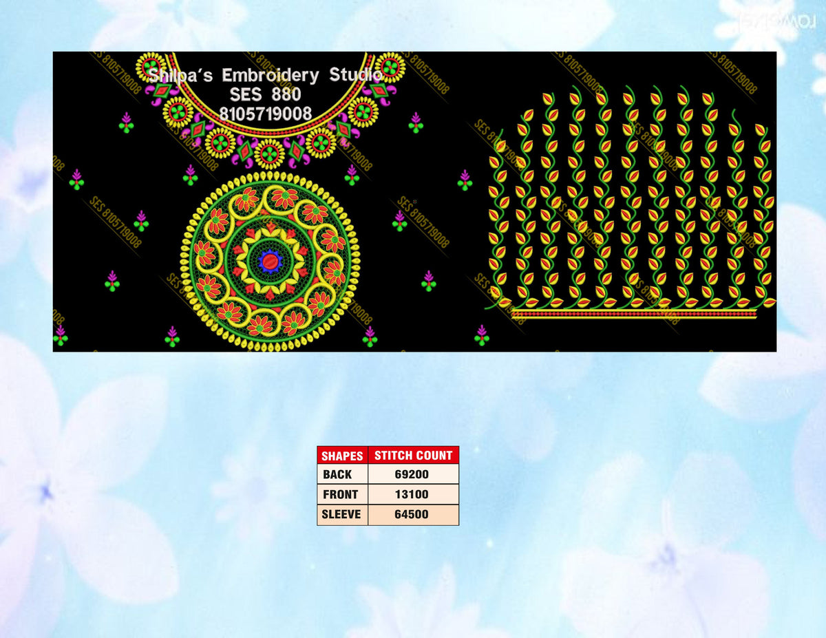 Embroidery Designs 801-900 Series