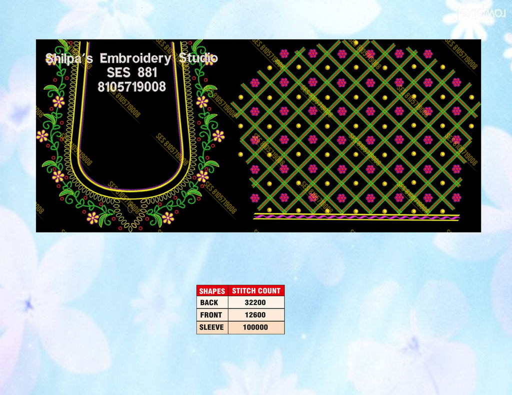 Embroidery Designs 801-900 Series