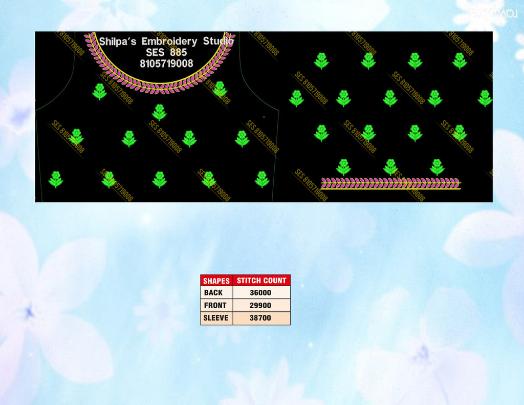 Embroidery Designs 801-900 Series