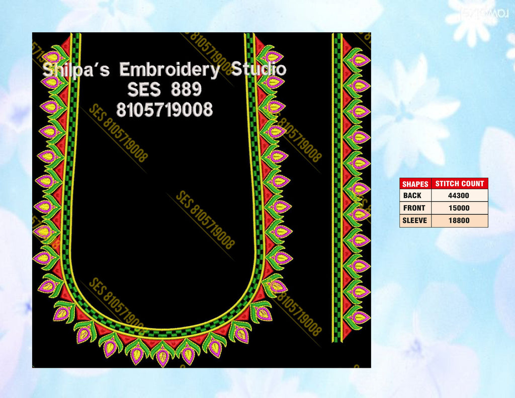 Embroidery Designs 801-900 Series