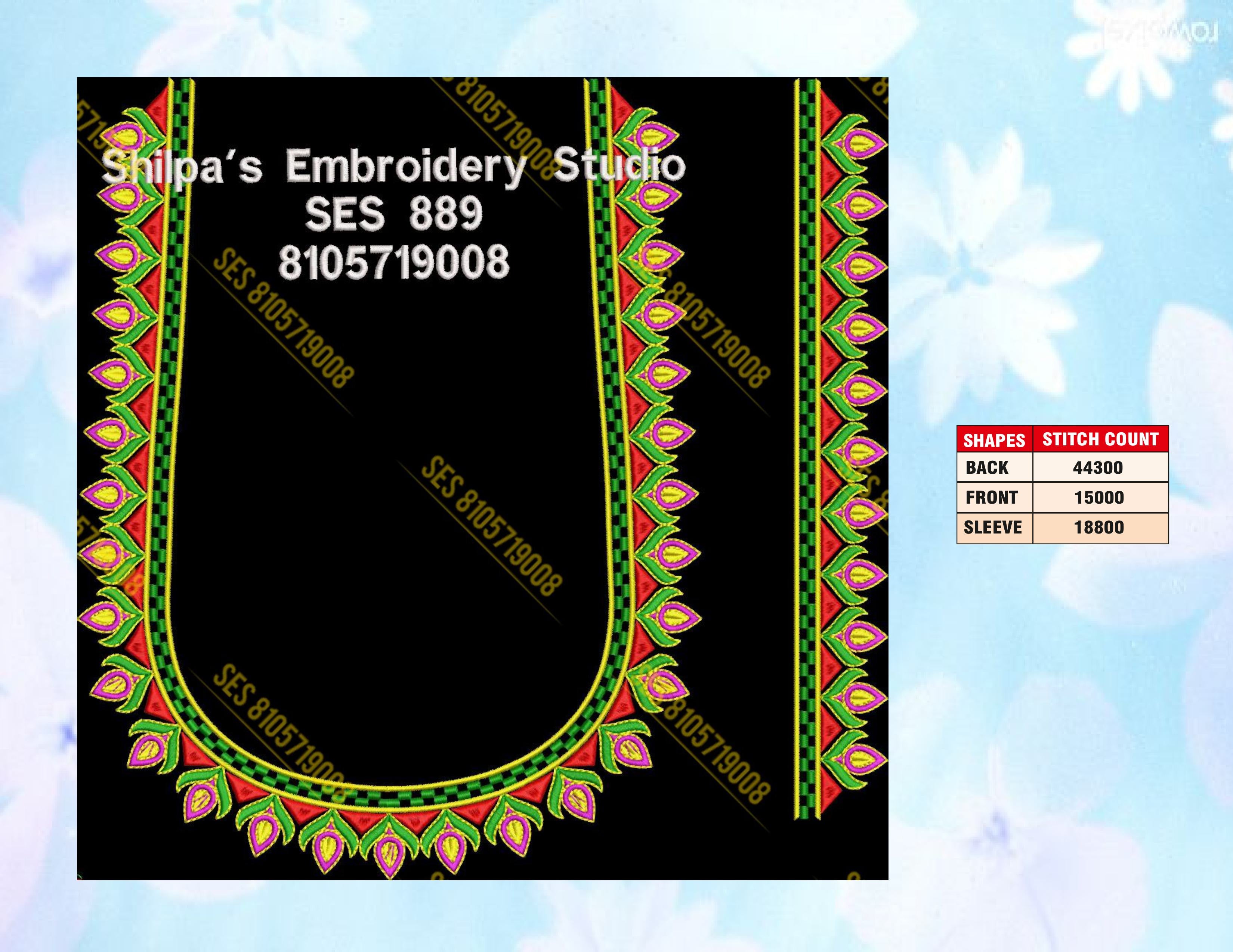 Embroidery Designs 801-900 Series