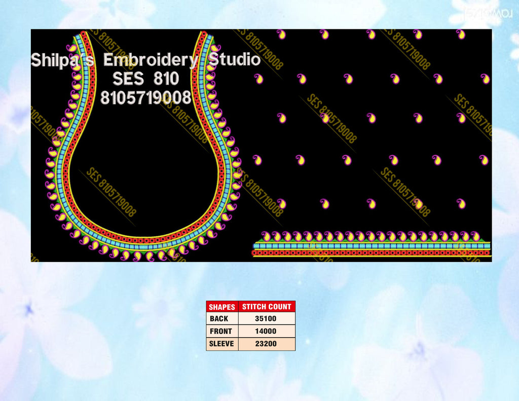 Embroidery Designs 801-900 Series