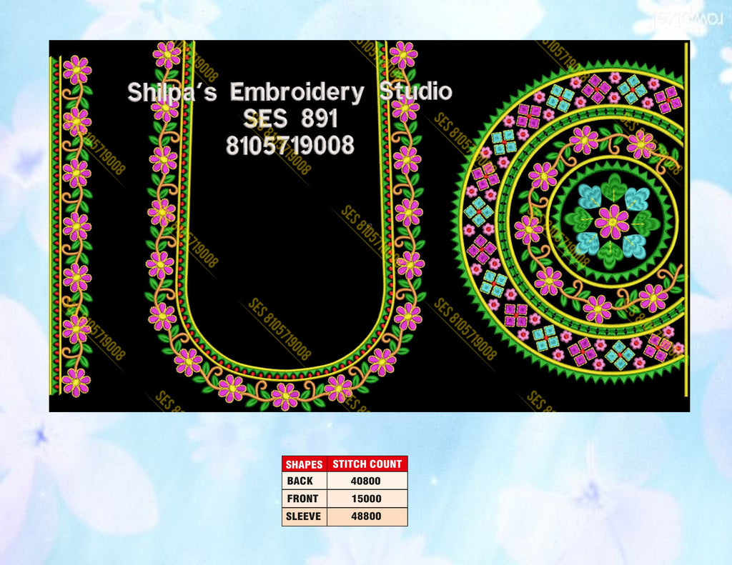 Embroidery Designs 801-900 Series