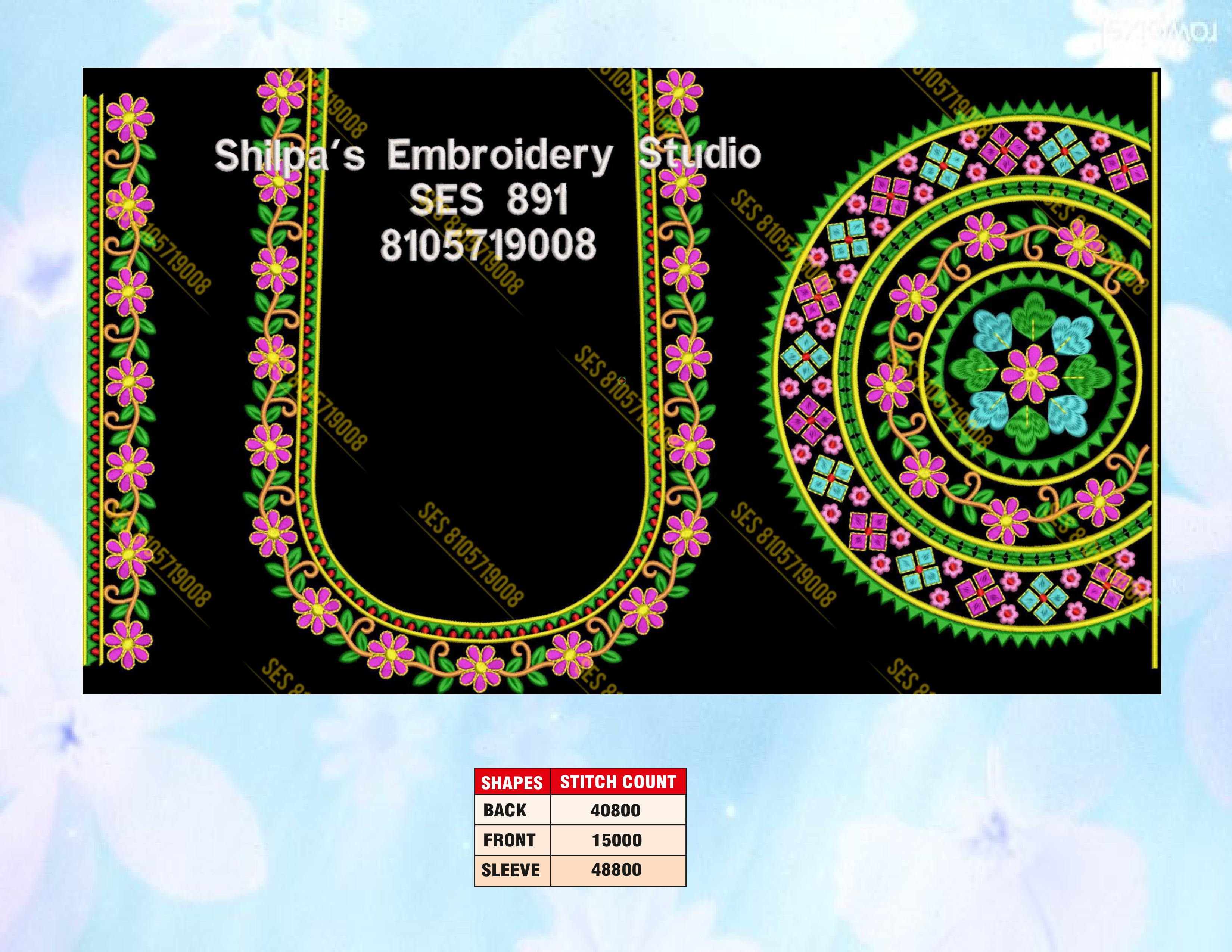 Embroidery Designs 801-900 Series