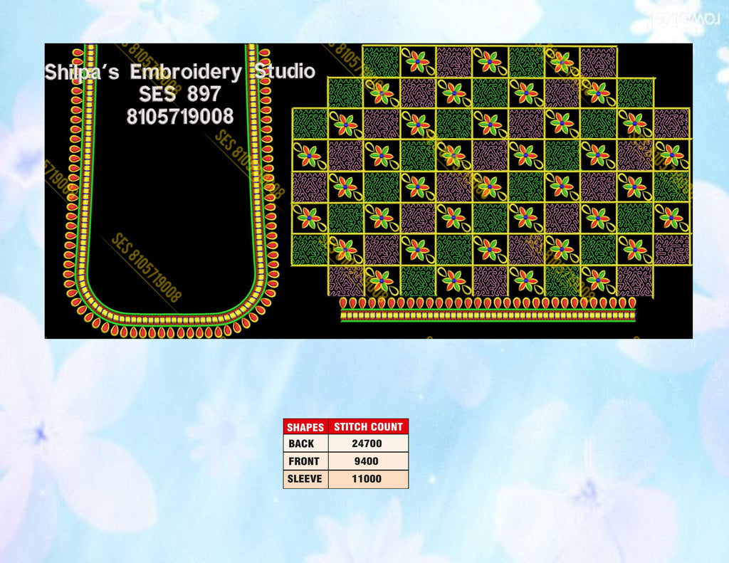 Embroidery Designs 801-900 Series