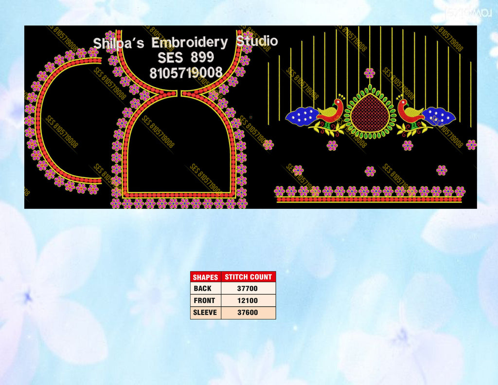 Embroidery Designs 801-900 Series