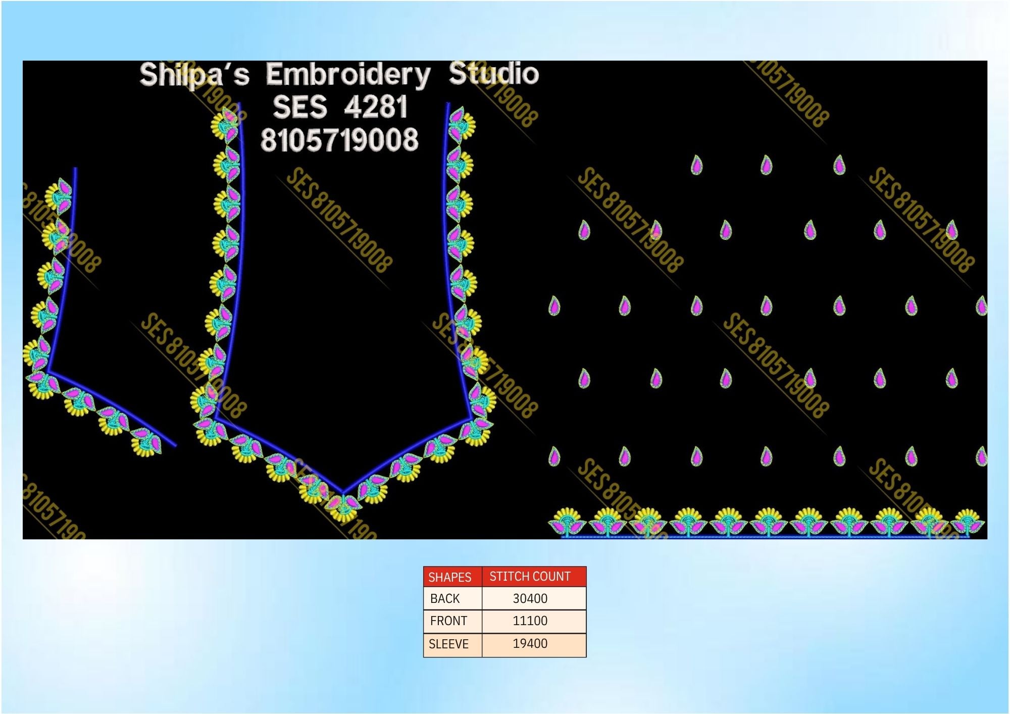 Embroidery Designs 4201-4300 Series