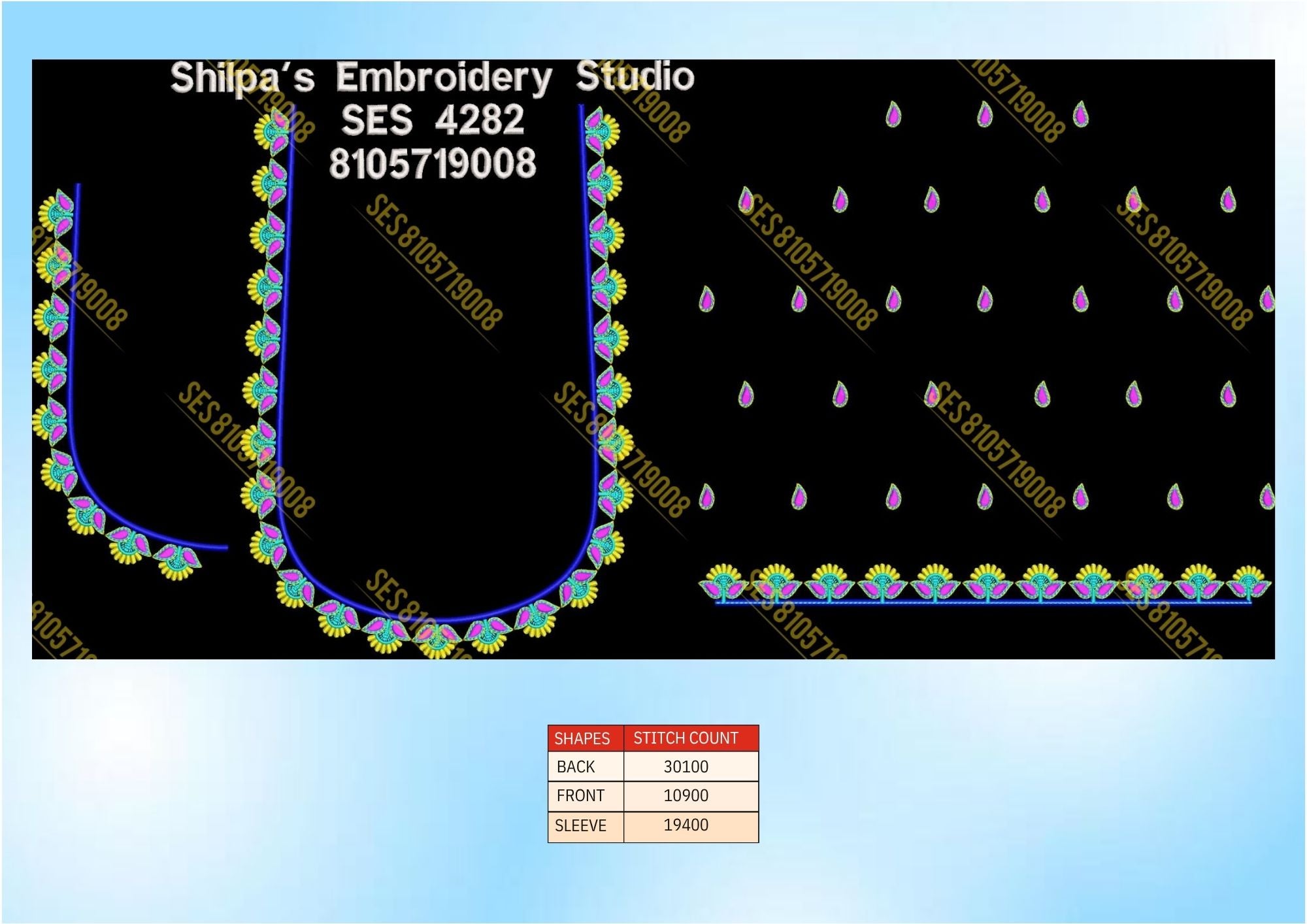 Embroidery Designs 4201-4300 Series