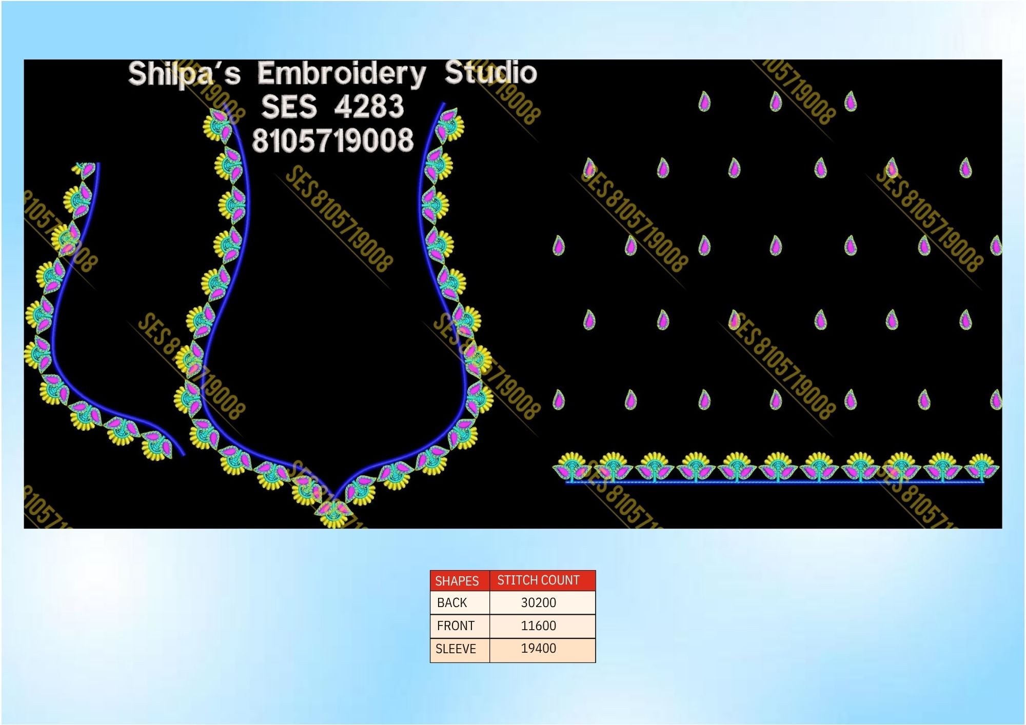 Embroidery Designs 4201-4300 Series